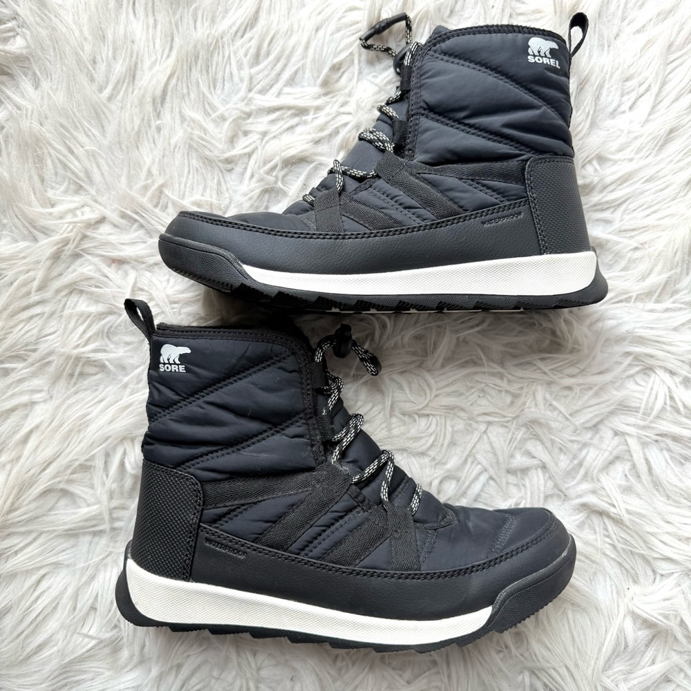 Sorel Kids Black and White Boots